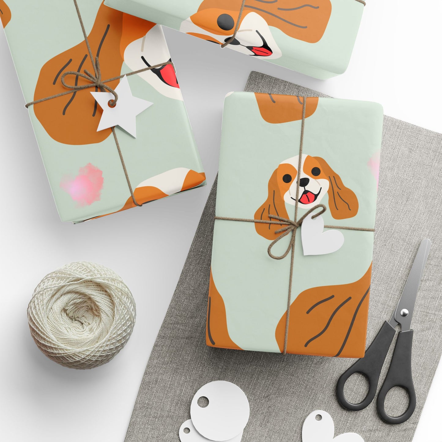 Dog-Themed Wrapping Paper, Cute Pet Gift Wrap for Birthdays, Holidays, Celebrations, Dog Lover's Wrapping Paper, Playful Puppy Design