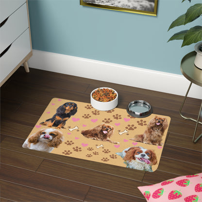 Cute Dog Print Pet Food Mat, Dog Feeding Mat, Dog Bowl Mat, Puppy Decorations, Dog Lovers Gift, Pet Accessories