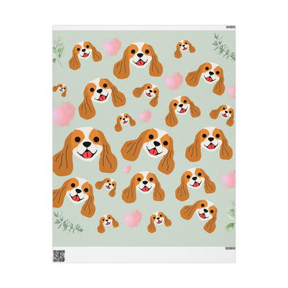 Dog-Themed Wrapping Paper, Cute Pet Gift Wrap for Birthdays, Holidays, Celebrations, Dog Lover's Wrapping Paper, Playful Puppy Design