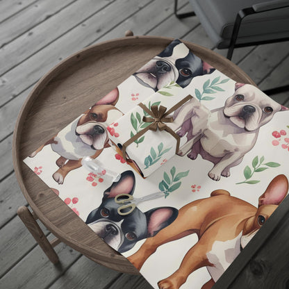 French Bulldog Wrapping Paper - Cute Gift Wrap for Dog Lovers, Pet Birthday, Holiday Packaging, Custom Party Supplies